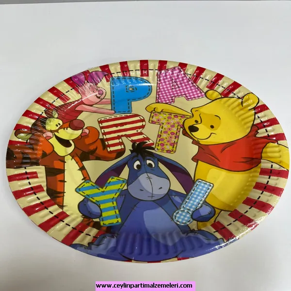 Winnie Puf Temalı Karton Tabak